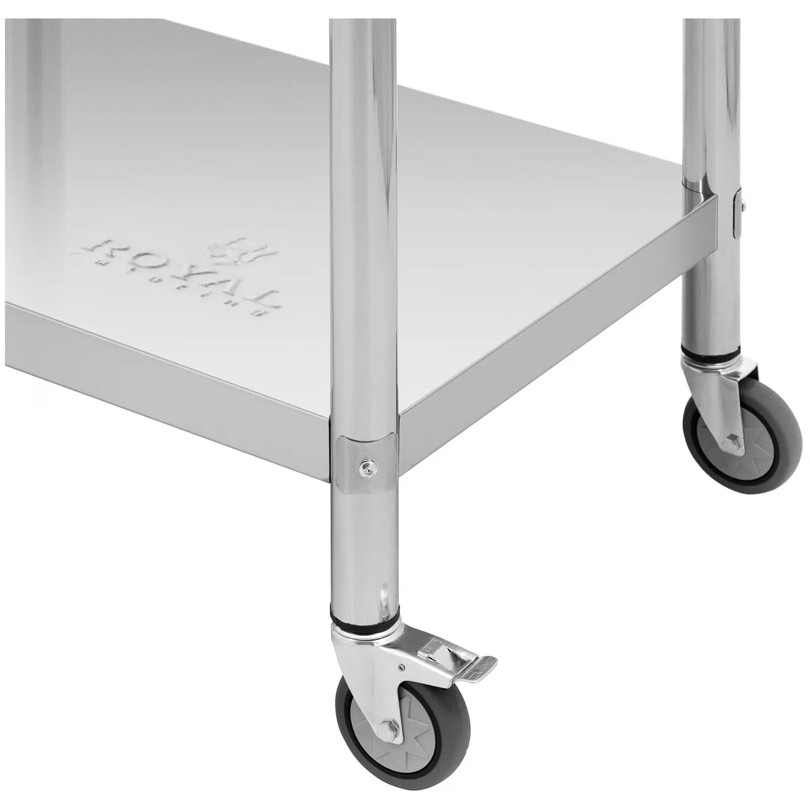 Table de travail en inox - PREMIUM - 60 x 90 cm - 145 kg - Royal Catering (Capacité de charge totale: 145 kg)