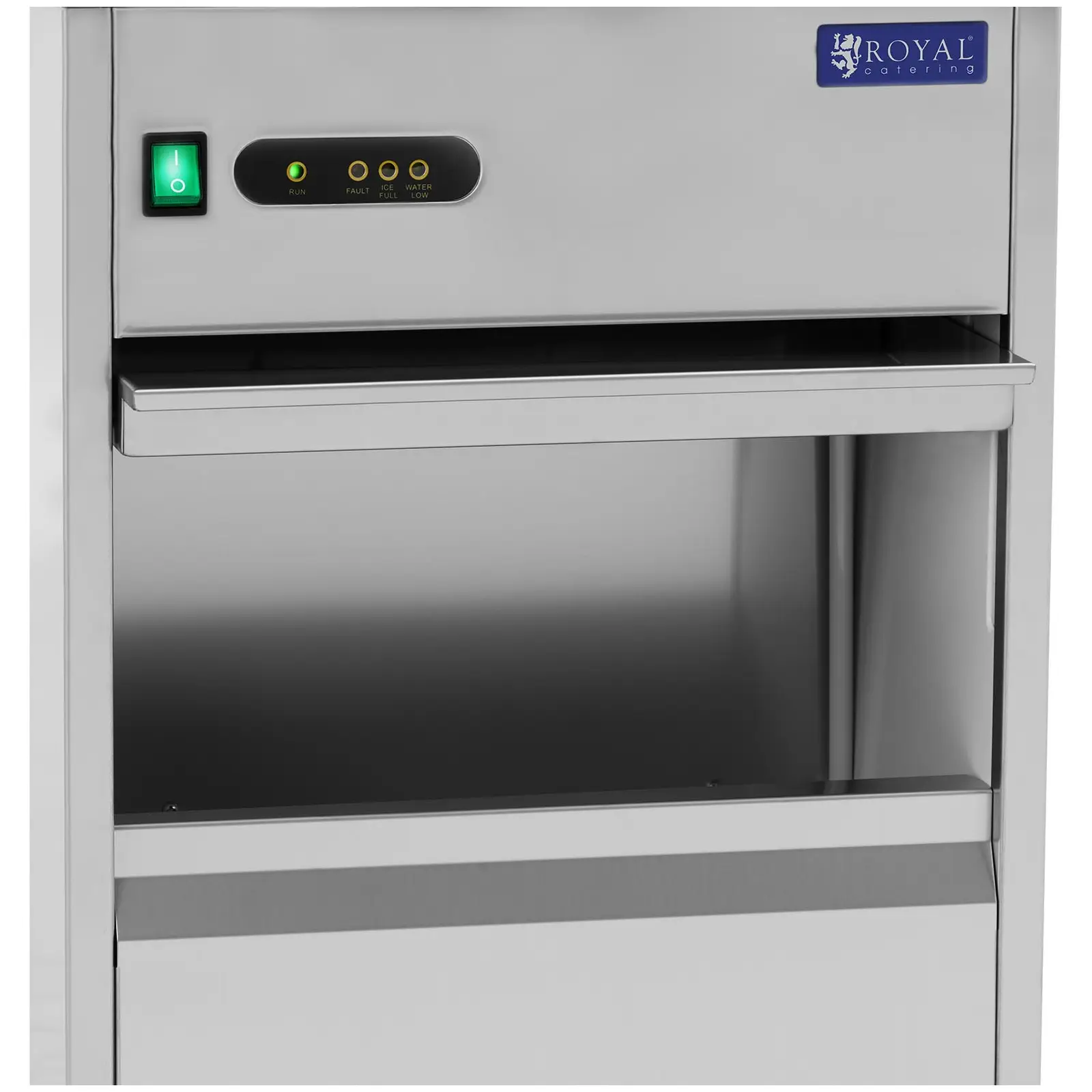 Výrobník vločkového ledu - 50 kg / 24 h - Royal Catering (Kapacita nádoby na led: 10 kg)