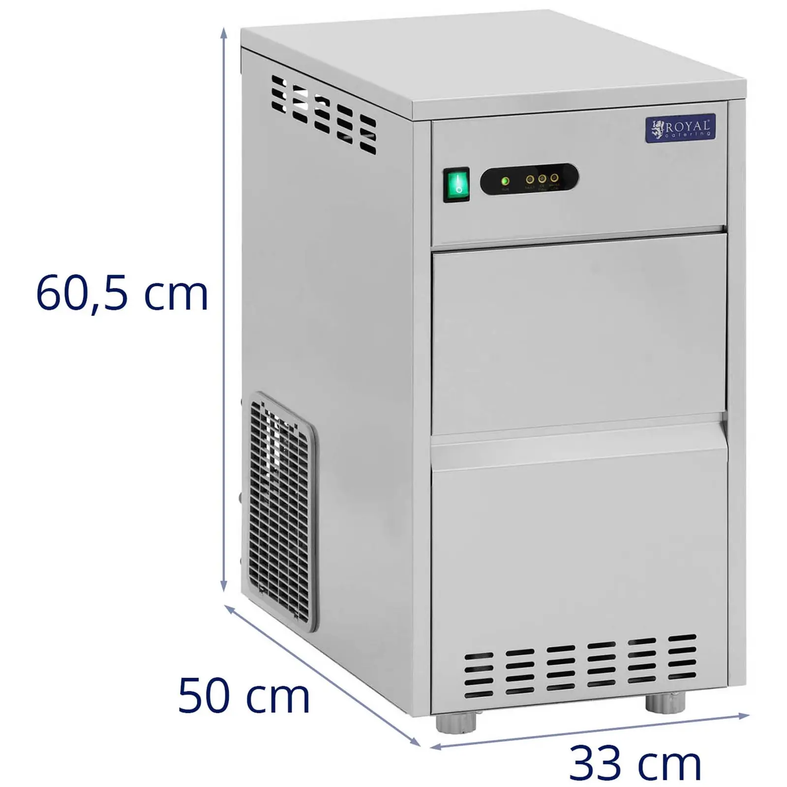 Výrobník vločkového ledu - 25 kg / 24 h (Materiál: Ušlechtilá ocel (304))