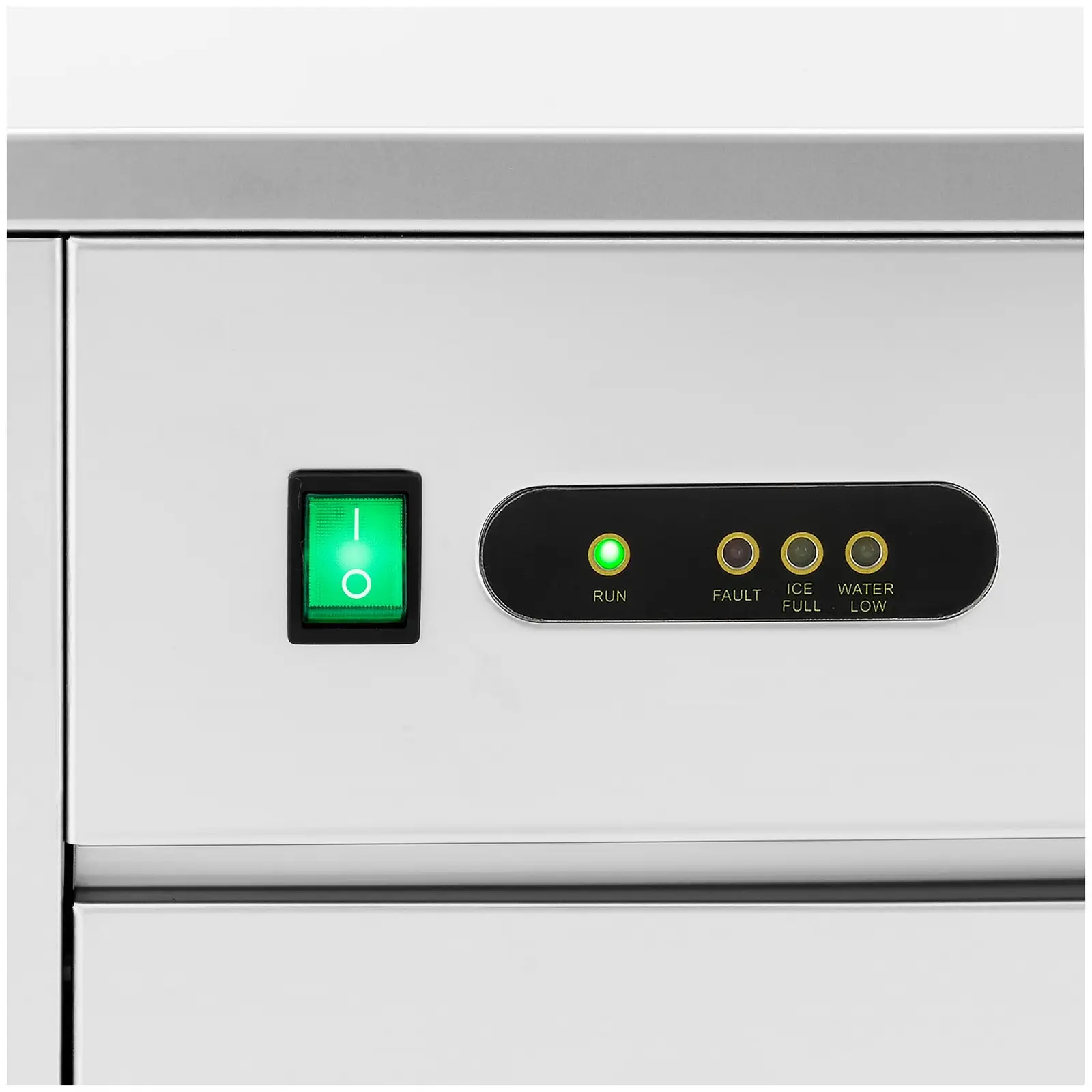 Mașină de făcut gheață - 80 kg/24 h - 55 capacitate de kg - 470} W - Oțel inoxidabil - Royal Catering (Picături de gheață: 108)