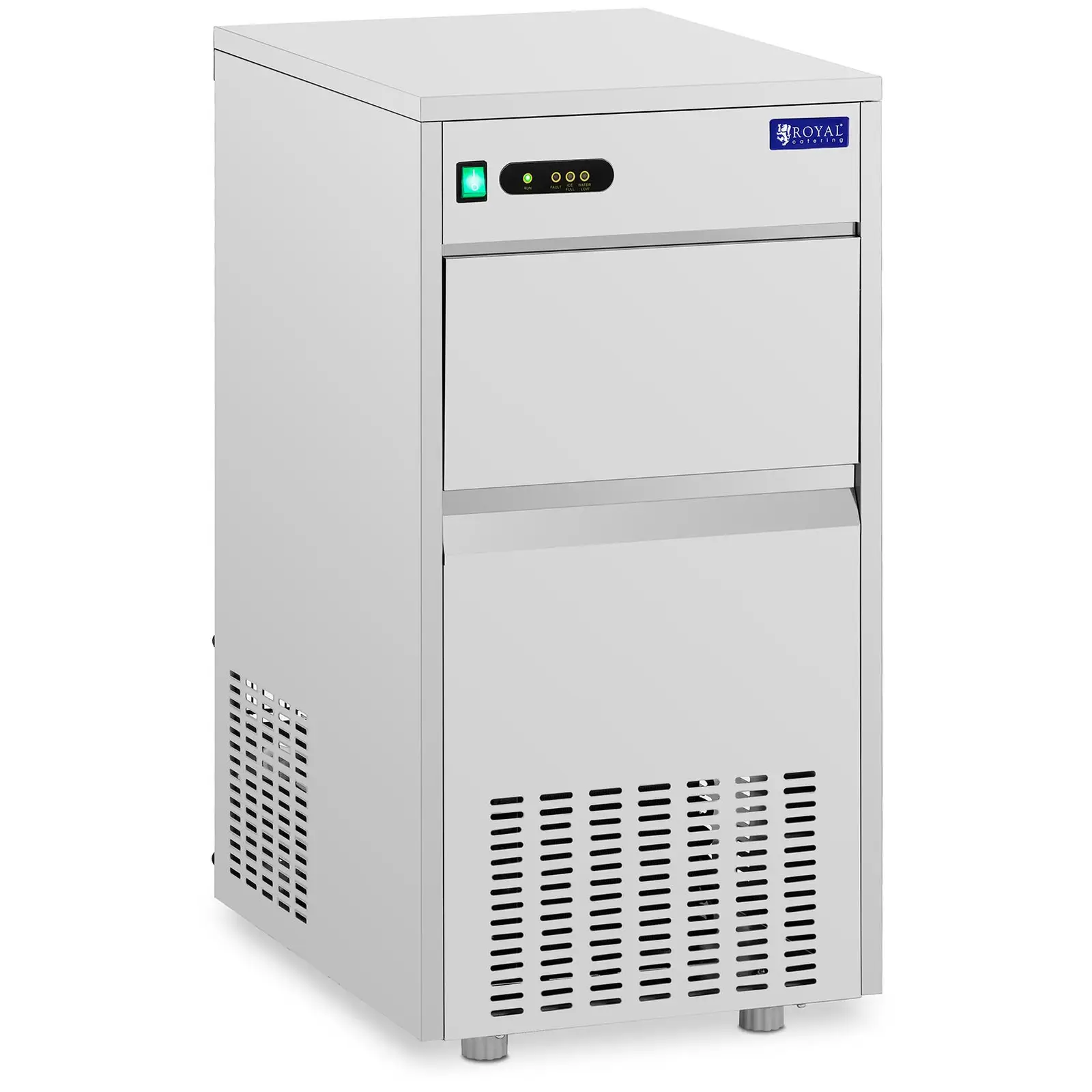 Mașină de făcut gheață - 30 kg/24 h - 7 capacitate de kg - 240} W - Oțel inoxidabil - Royal Catering