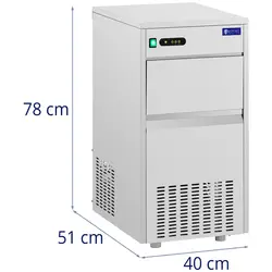 Ice Maker Machine - 30 kg/24 h - 7 kg capacity - 240 W - Stainless steel - Royal Catering