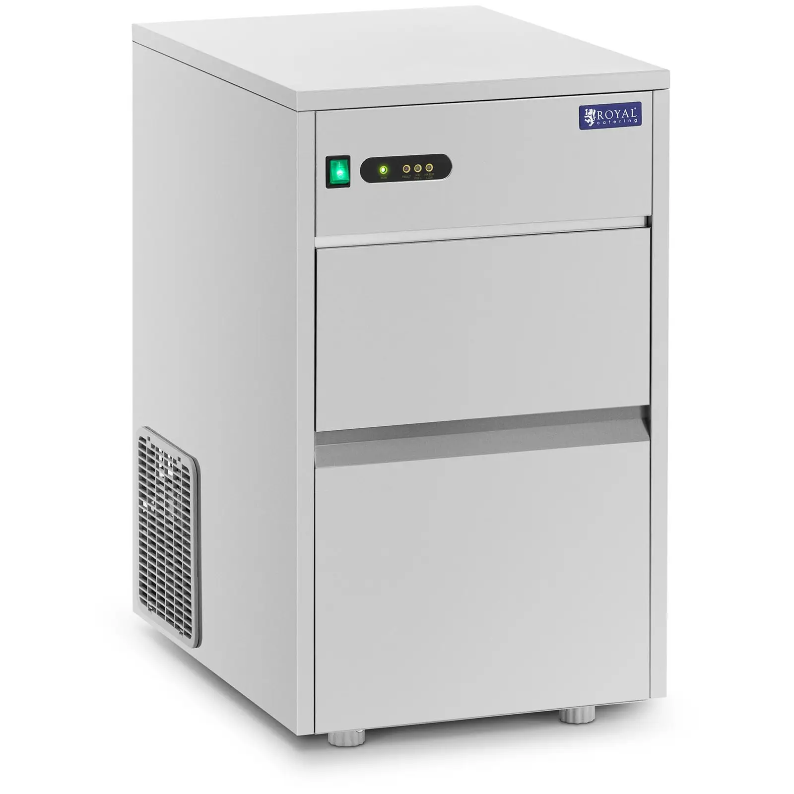 Machine à glaçons - 50 kg/24 h - Capacité de 7 kg - 310 W - acier inoxydable - Royal Catering