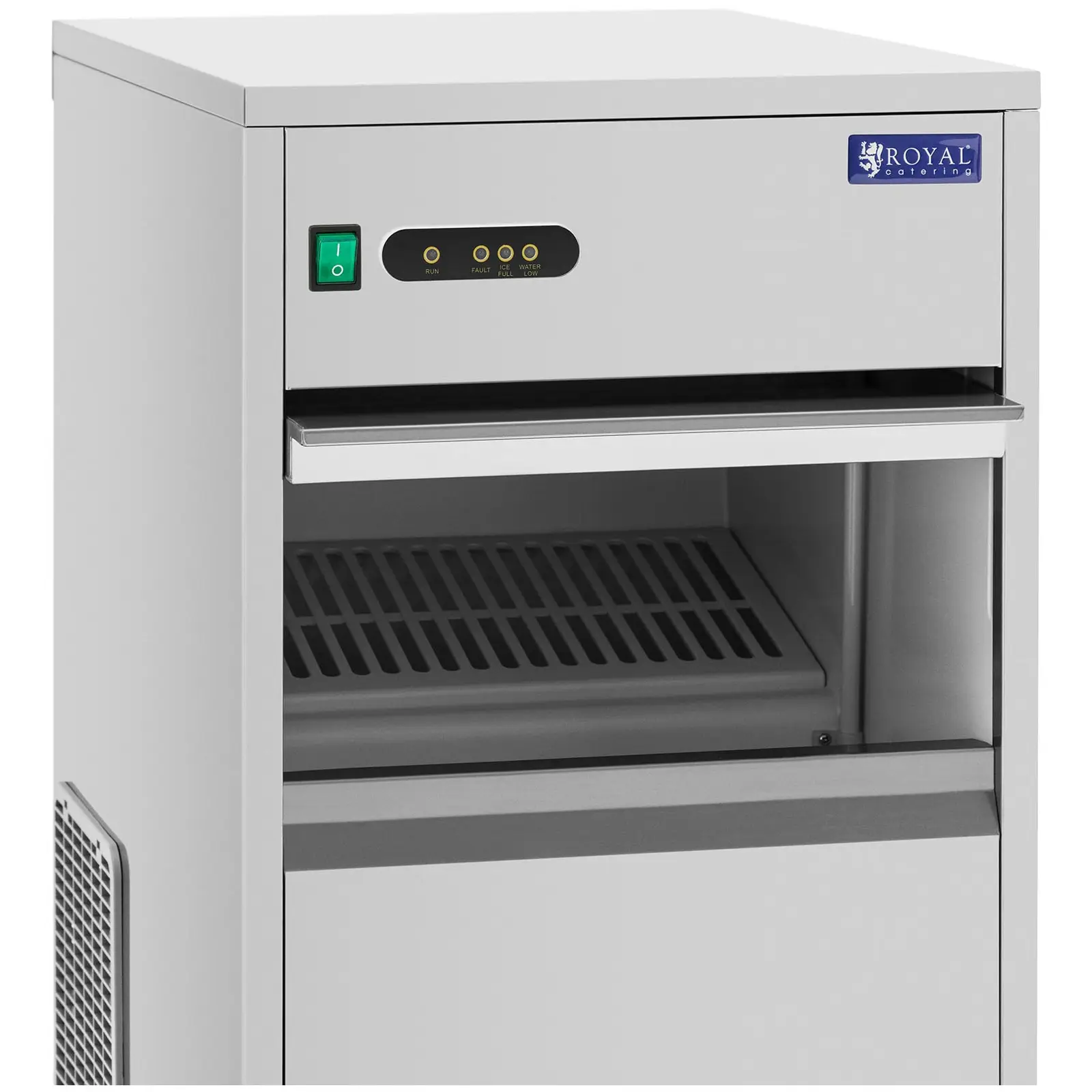 Výrobník ledu - 50 kg/24 h - kapacita 7 kg - 310 W - ušlechtilá ocel - Royal Catering (Provoz na baterie: Ne)
