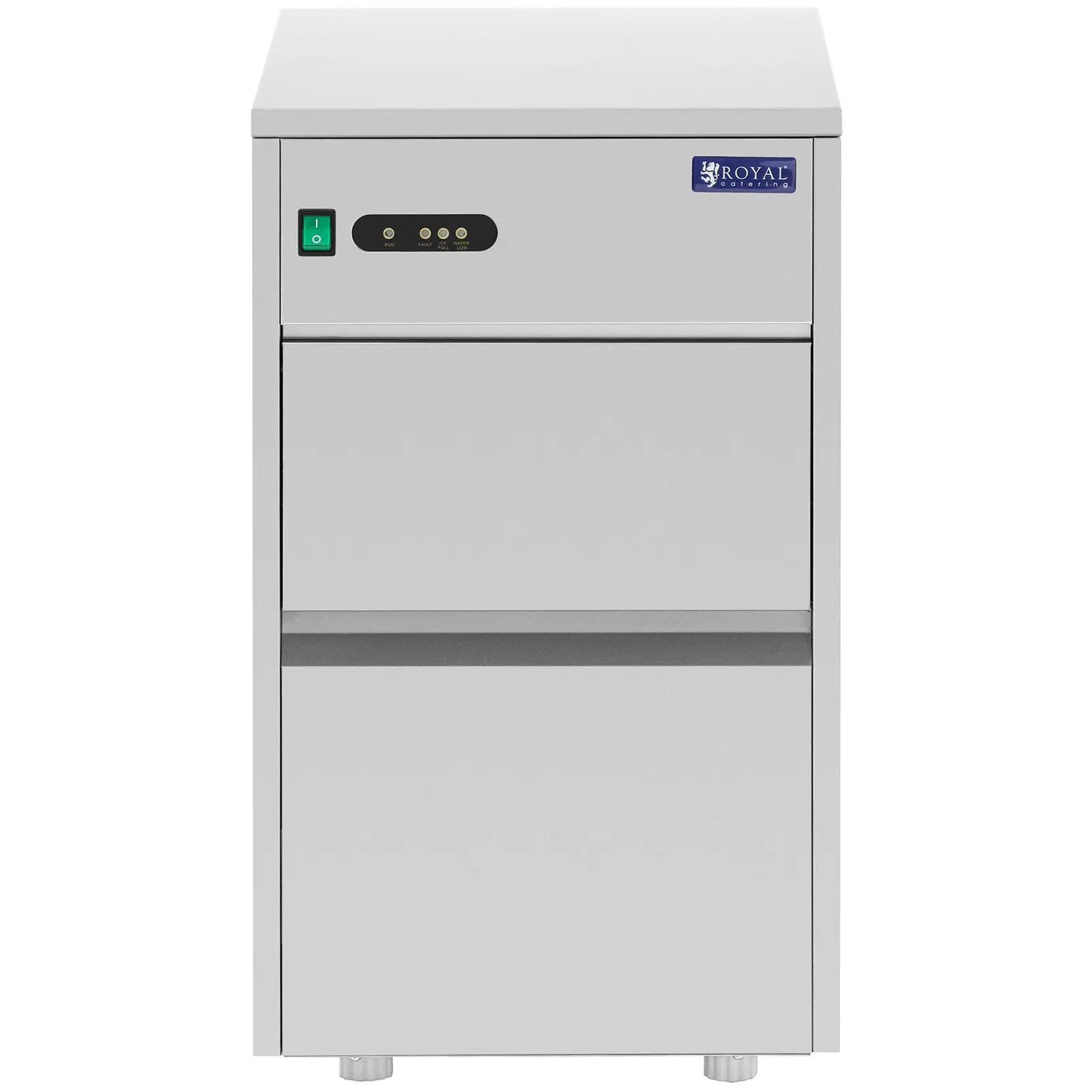 Výrobník ledu - 50 kg/24 h - kapacita 7 kg - 310 W - ušlechtilá ocel - Royal Catering (Kapacita nádoby na led: 7 kg)