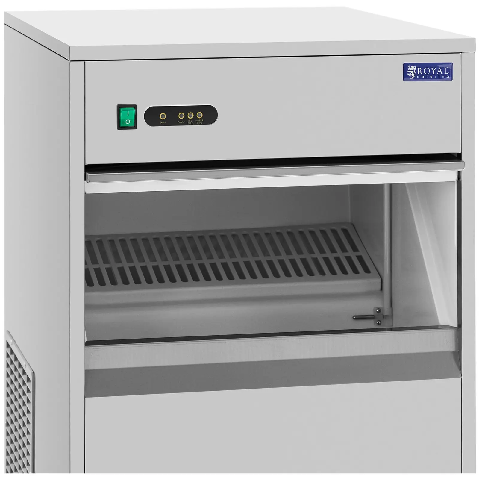 Macchina del ghiaccio - 50 kg/24 h - Capacità 13 kg - 350 W - Acciaio inox - Royal Catering