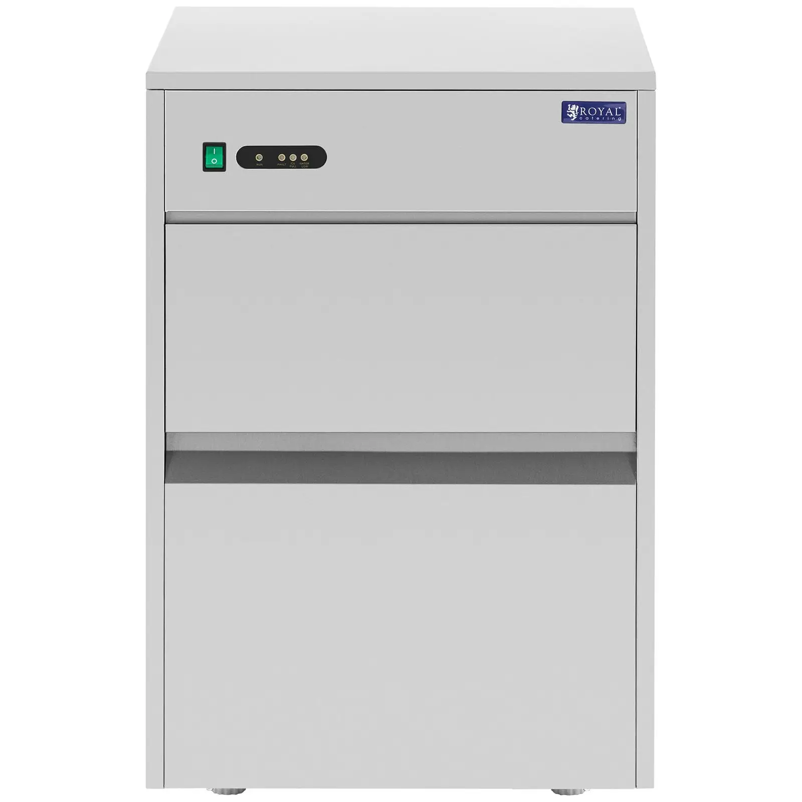 Výrobník ledu - 50 kg/24 h - kapacita 13 kg - 350 W - ušlechtilá ocel - Royal Catering (Kapacita nádoby na led: 13 kg)