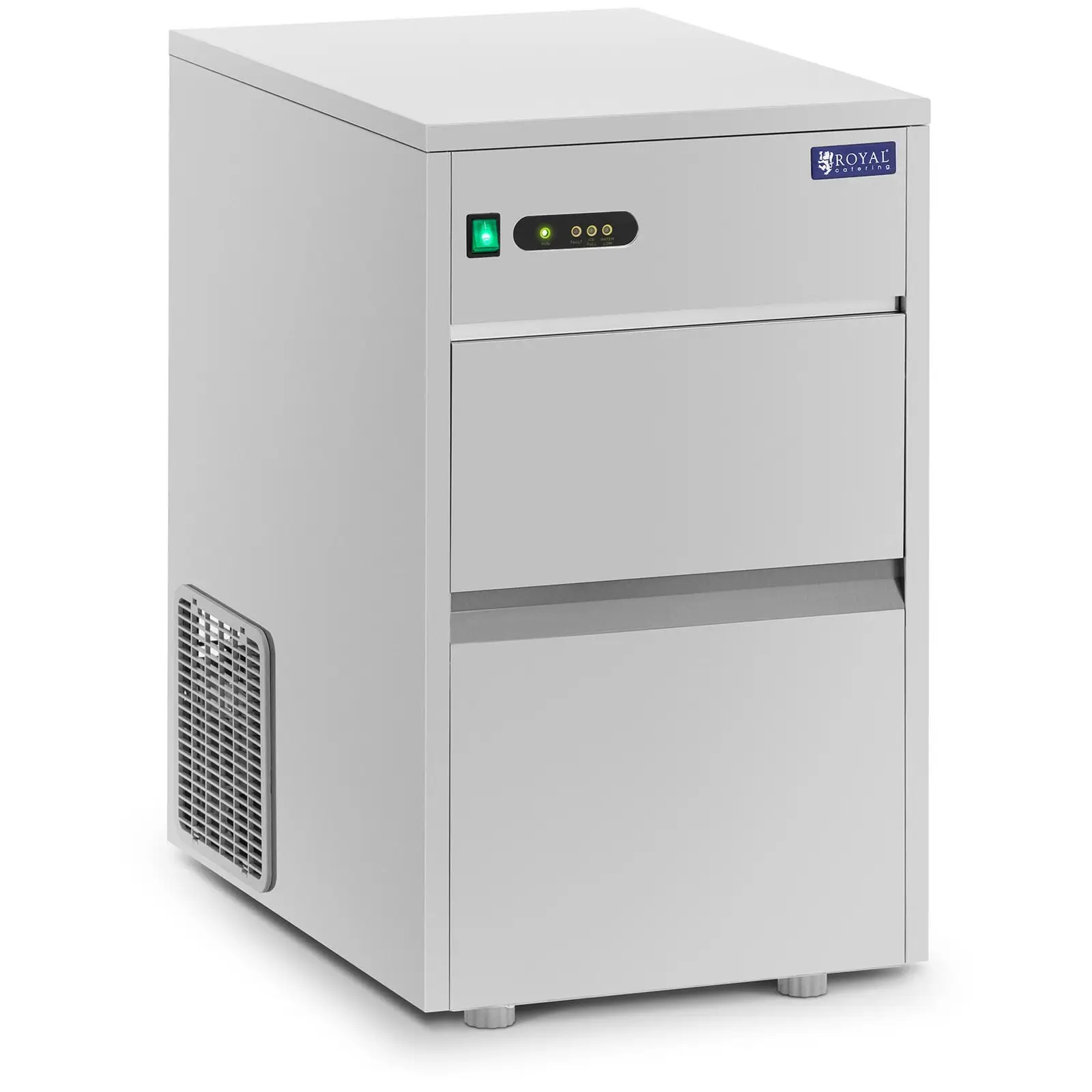 Machine à glaçons - 25 kg/24 h - Capacité de 7 kg - 220 W - acier inoxydable - Royal Catering