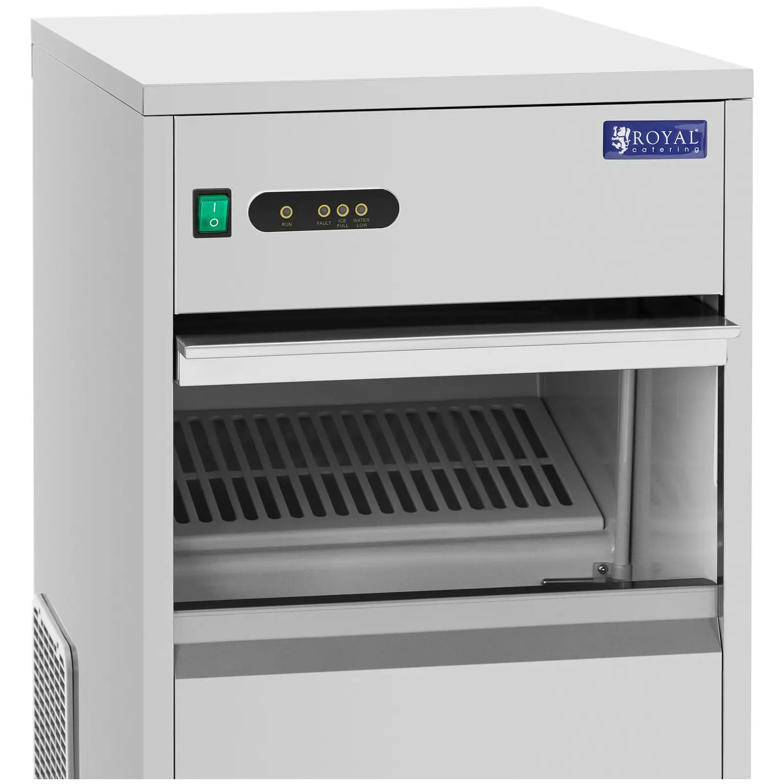Výrobník ledu - 25 kg/24 h - kapacita 7 kg - 220 W - ušlechtilá ocel - Royal Catering (Provoz na baterie: Ne)