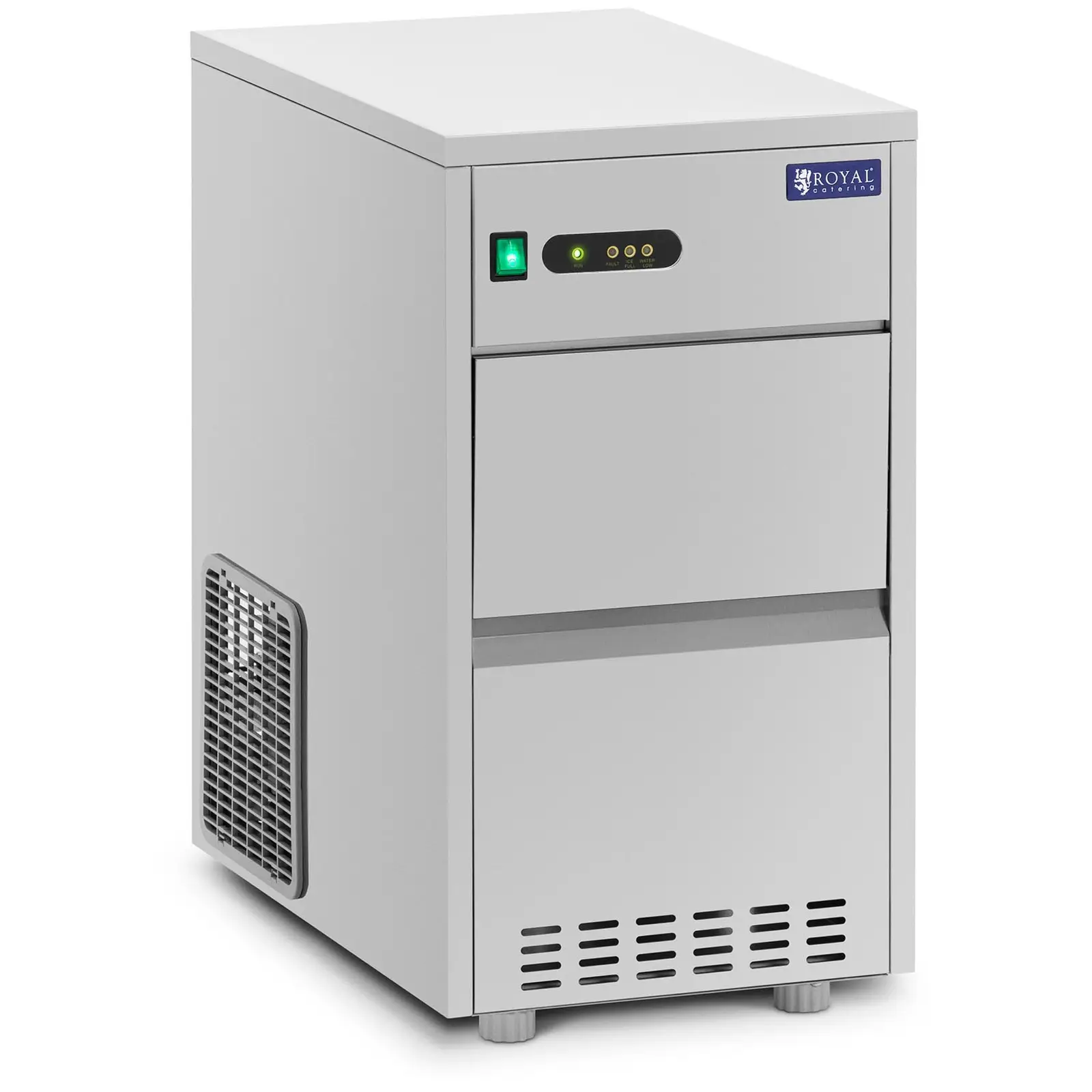 Ice Maker Machine - 20 kg/24 h - 5 kg capacity - 165 W - Stainless steel - Royal Catering