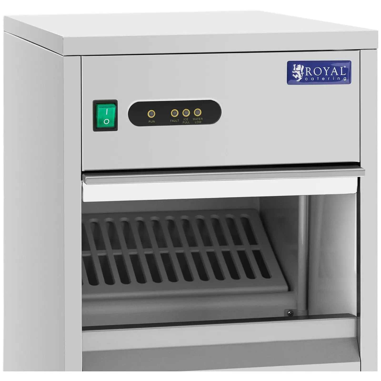 Machine à glaçons - 20 kg/24 h - Capacité de 5 kg - 165 W - acier inoxydable - Royal Catering (Fonctionnement sur batterie(s): Non)