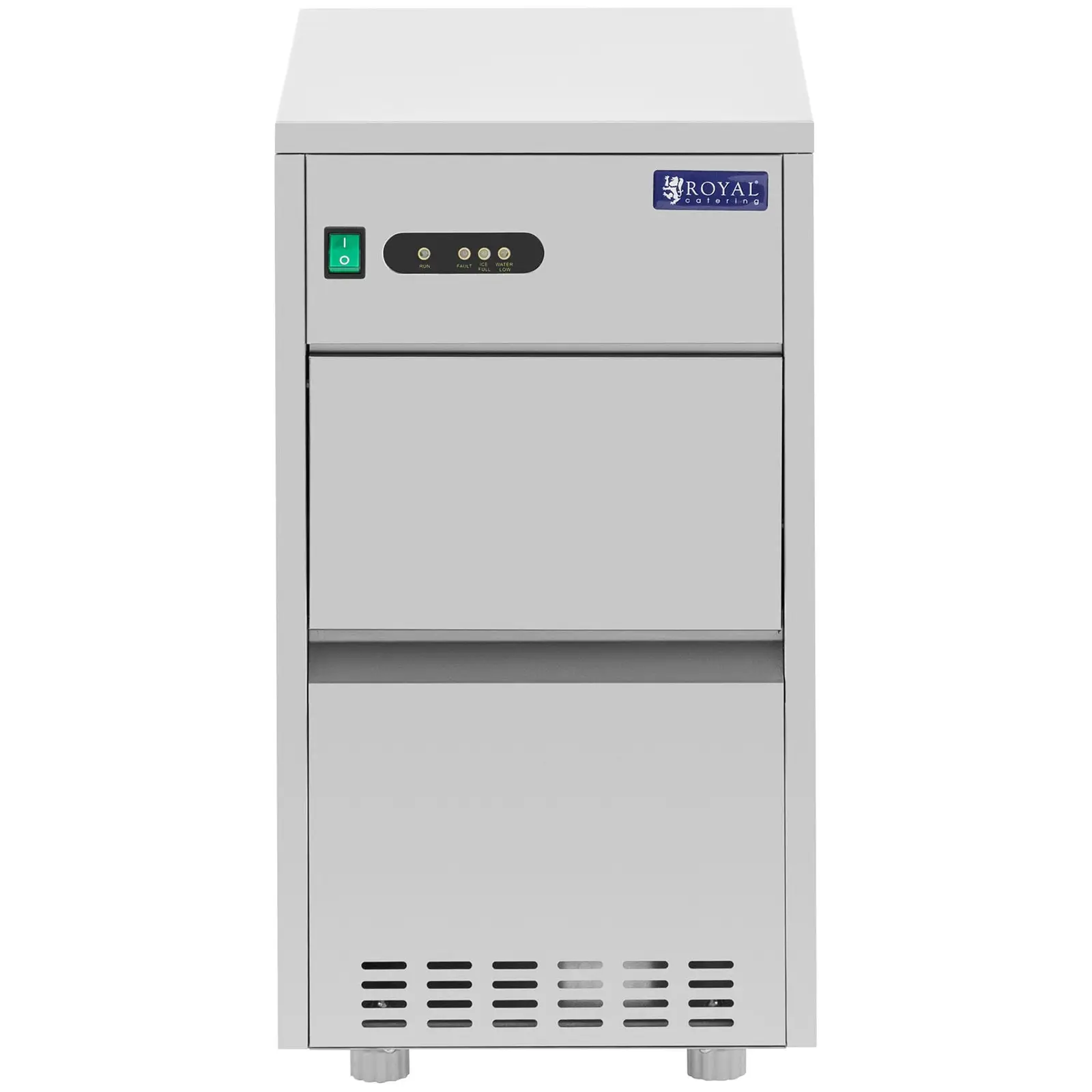 Machine à glaçons - 20 kg/24 h - Capacité de 5 kg - 165 W - acier inoxydable - Royal Catering (Capacité du bac à glaçons: 5 kg)