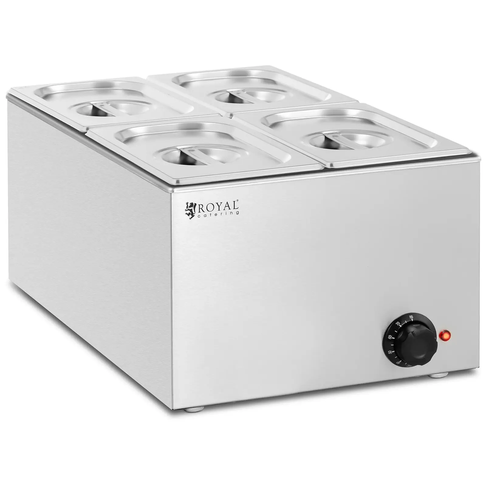 Bain marie - 640 W - 4 x GN 1/4 - Royal Catering