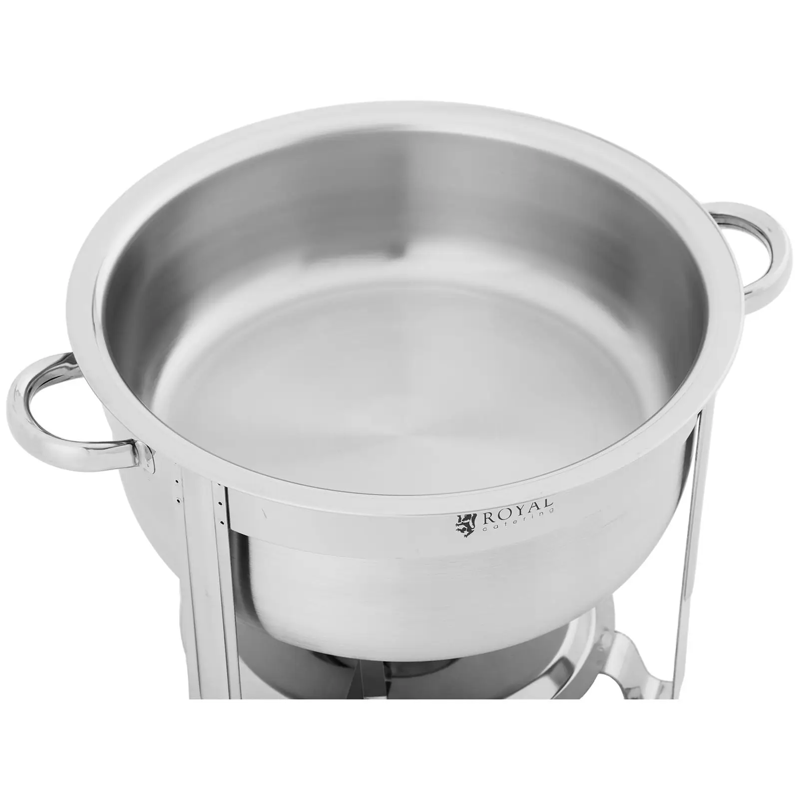 Chafing dish - kulatý - 5 l - Royal Catering (Držáky paliva: Ano)
