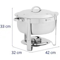 Chafing Dish - rund - 5 L - Royal Catering