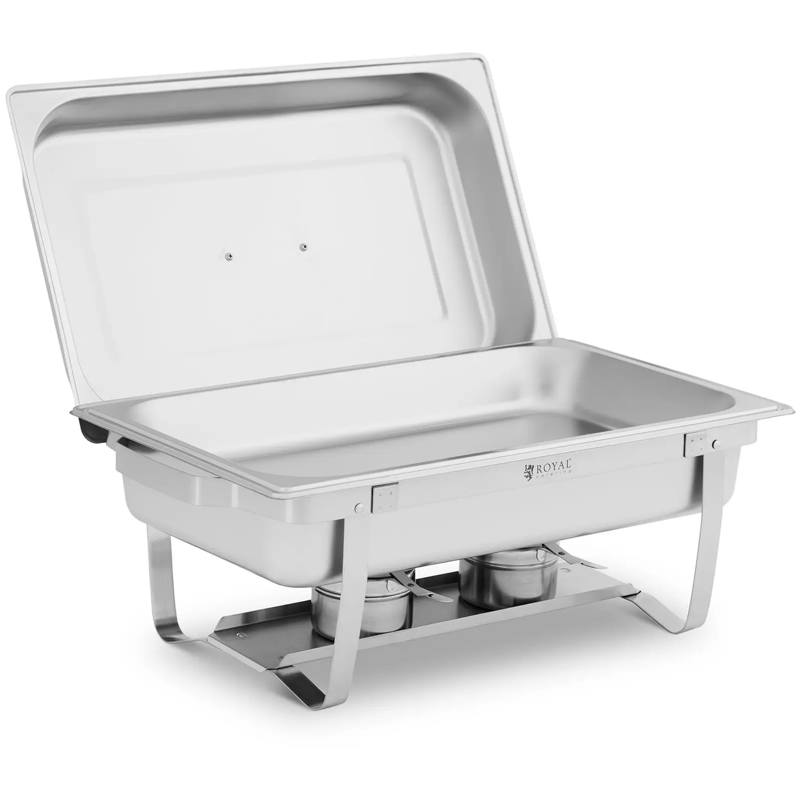 Chafing dish - GN 1/1 - 9 L - 2 Bränslebehållare - 500x300x60 mm - Royal Catering