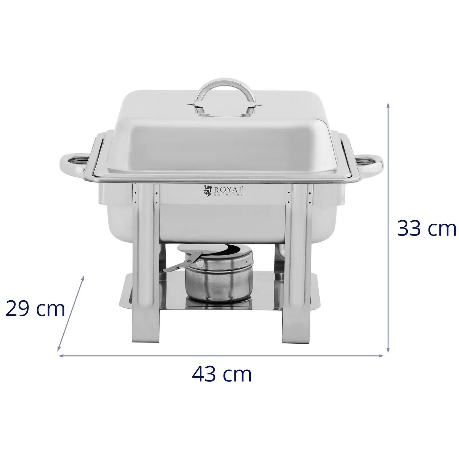 Chafing - 4,5 l - GN 1/2 edénnyel - Royal Catering