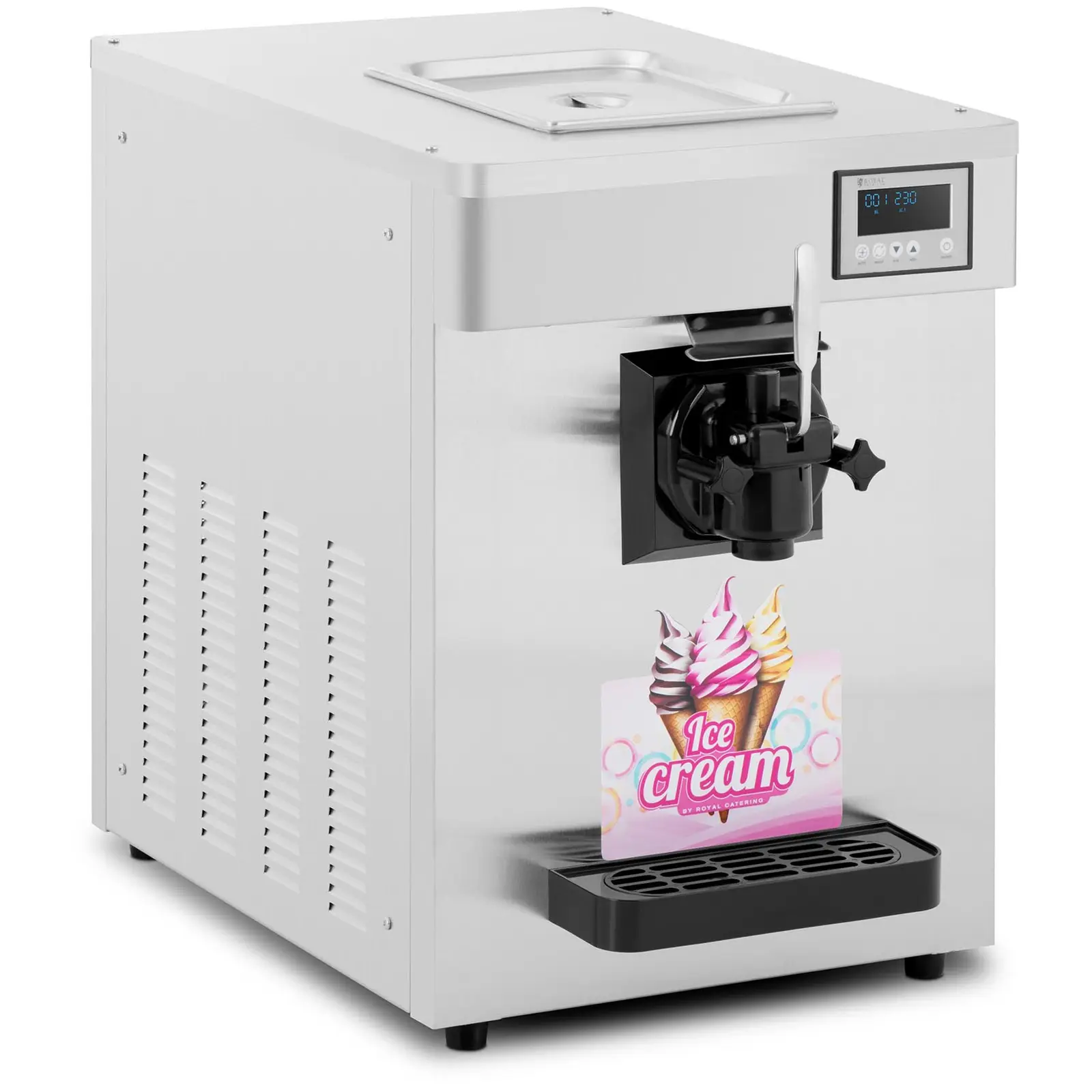 Macchina per gelato soft - 1.150 W - 7 l/h - 1 gusto - Royal Catering