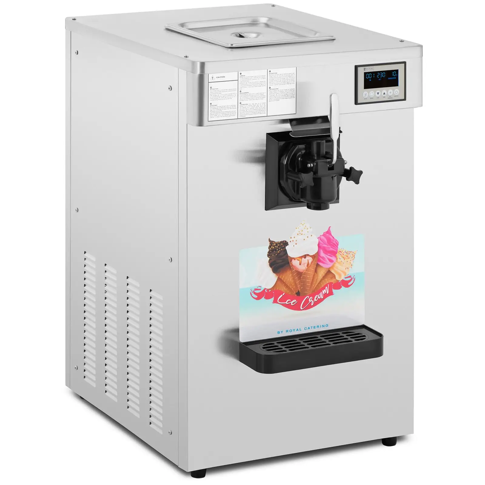 Stroj na točenú zmrzlinu - 1150 W - 18 l/h - nádoba: 10 l - 1 príchuť - Royal Catering