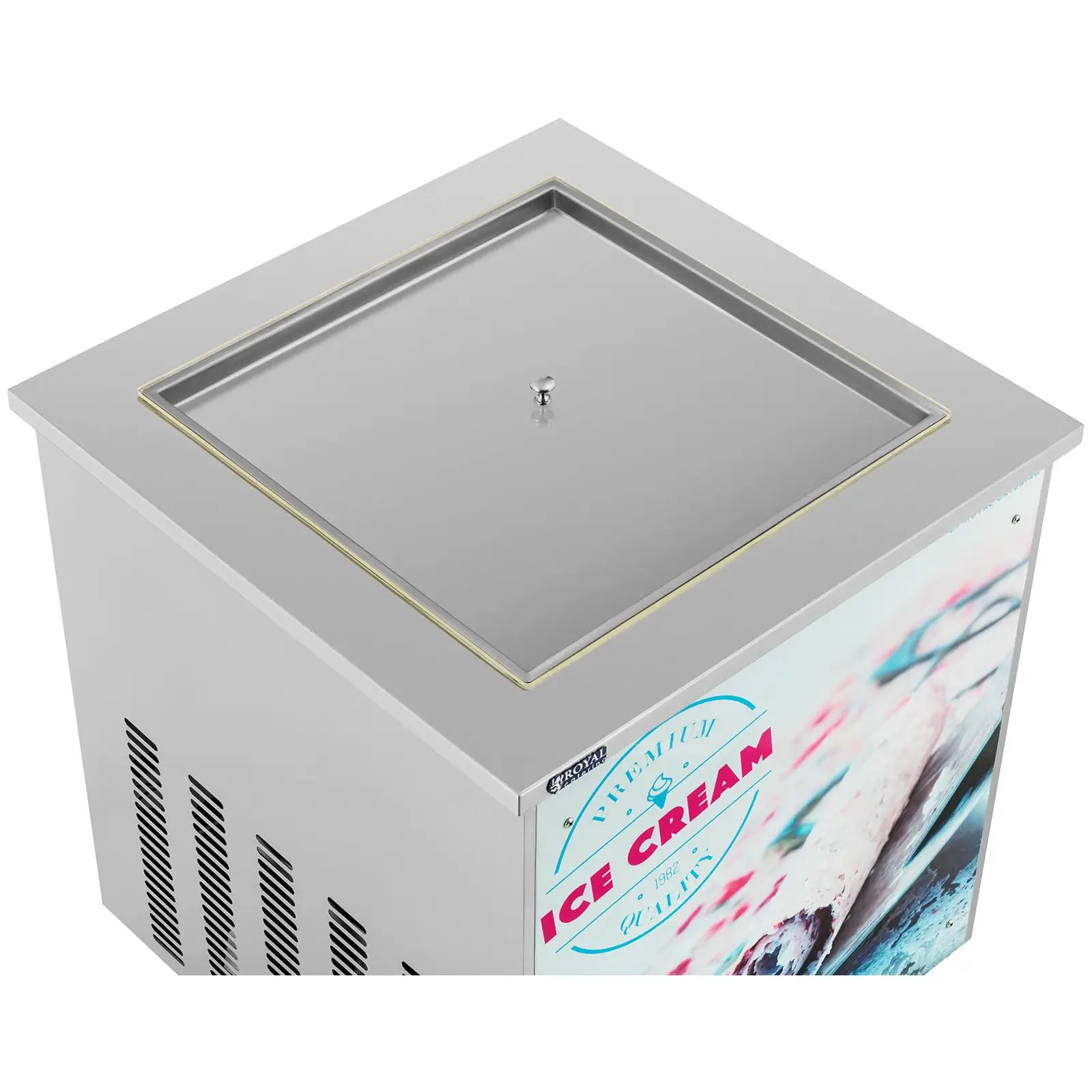 Stroj na rolovanou zmrzlinu - Ice Teppanyaki - 50 x 50 x 2,5 cm - Royal Catering (Kolečka: Ano)