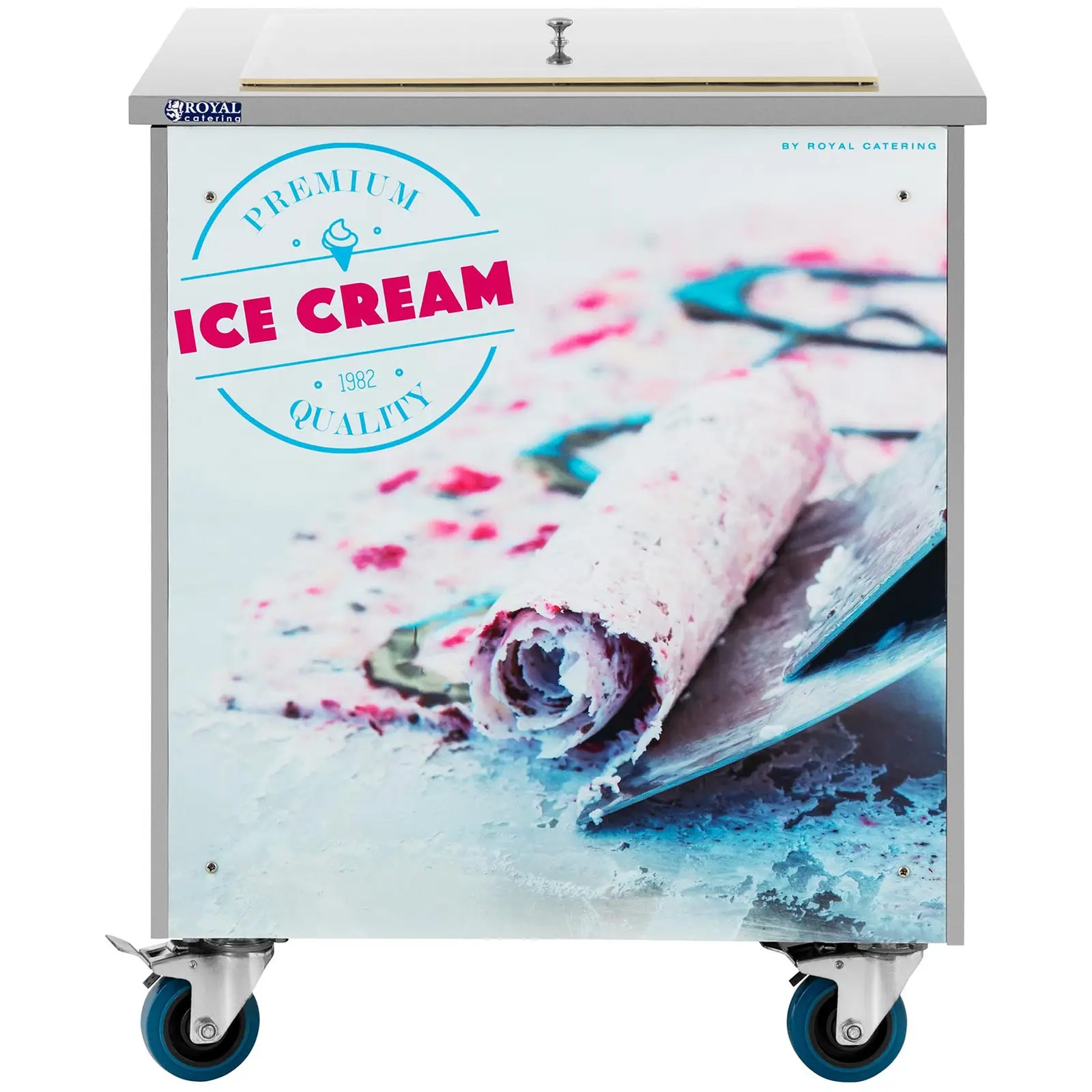 Stroj na rolovanou zmrzlinu - Ice Teppanyaki - 50 x 50 x 2,5 cm - Royal Catering (Napětí [V]: 230)