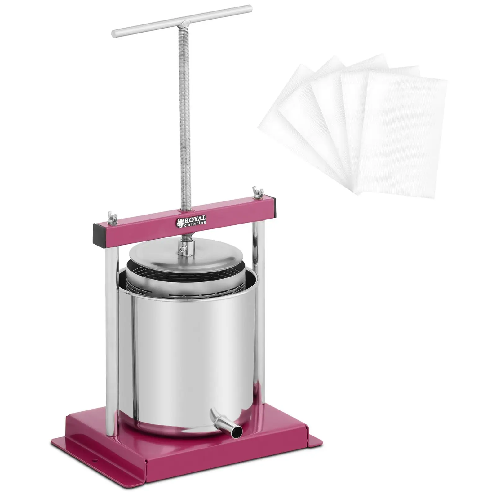 Juice Press - stainless steel/iron - 5 l - incl. 5 muslin cloths - Wiesenfield