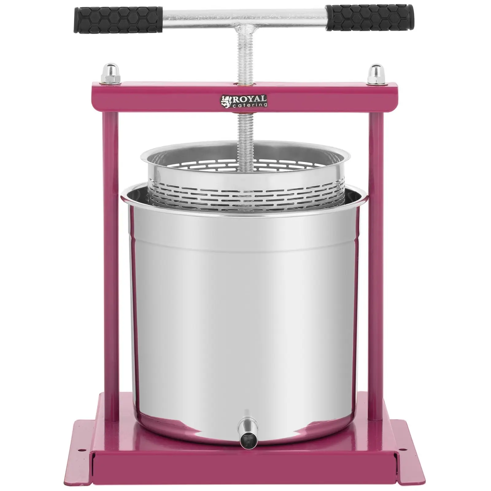 Pressoir à fruit - inox / fer - 12 l - 5 étamines pour pressoir incluses