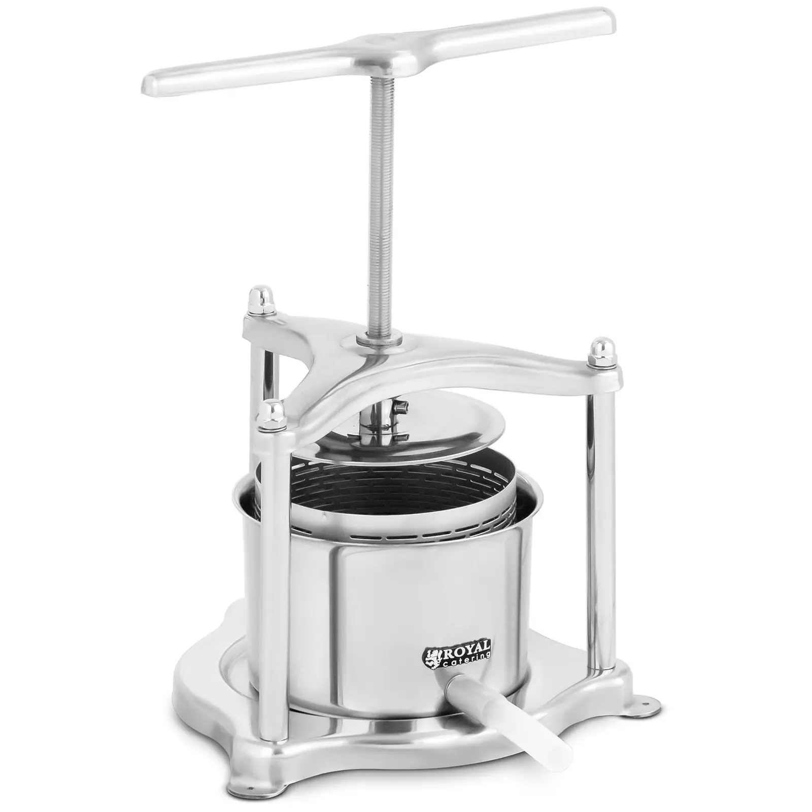 Juicepress - rustfritt stål - 3 l - inkl. 5 muslinkluter  - Royal Catering