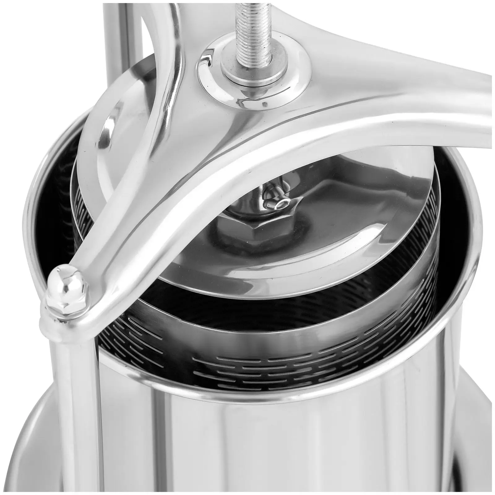 Pressoir à fruit - inox - 3 l - 5 étamines pour pressoir incluses - Royal Catering (Couleur(s): Argenté)