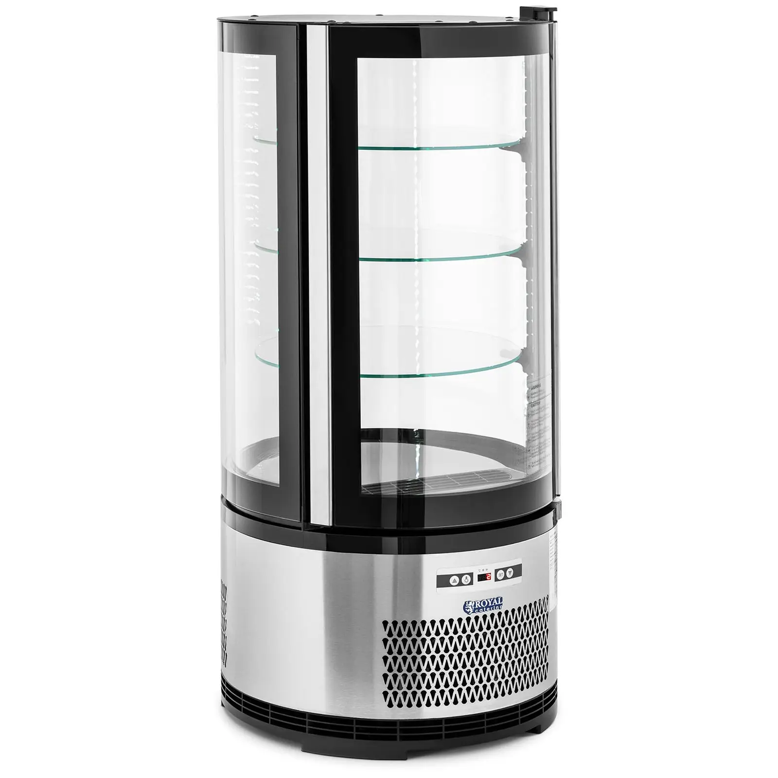 Factory second Refrigerated Display Case - 102 L - 4 levels - black / silver - Royal Catering