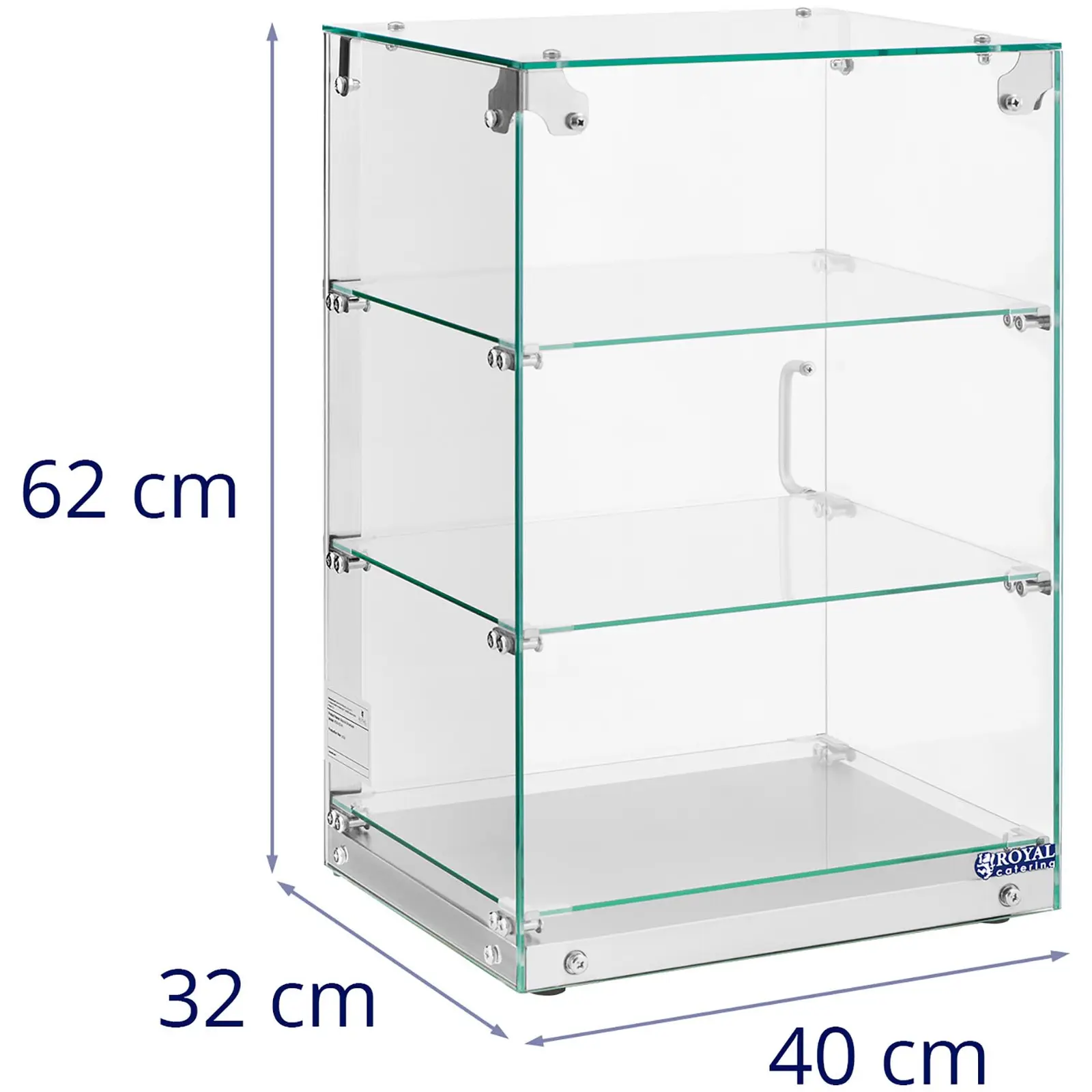 Vitrine neutre - 60 l - 3 niveaux