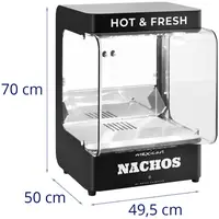 Profesjonell Nachos Warmer - Retro - Design 99 l - 50 - 60 °C - svart - Royal Catering