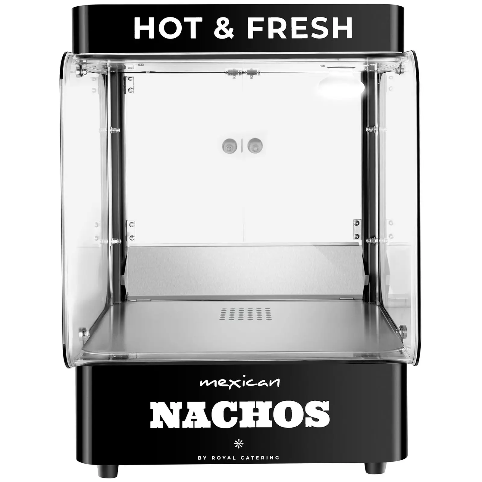 Ohřívač na nachos - moderní design - 99 l - 50–60 °C - černý - Royal Catering (Výkon [W]: 190)