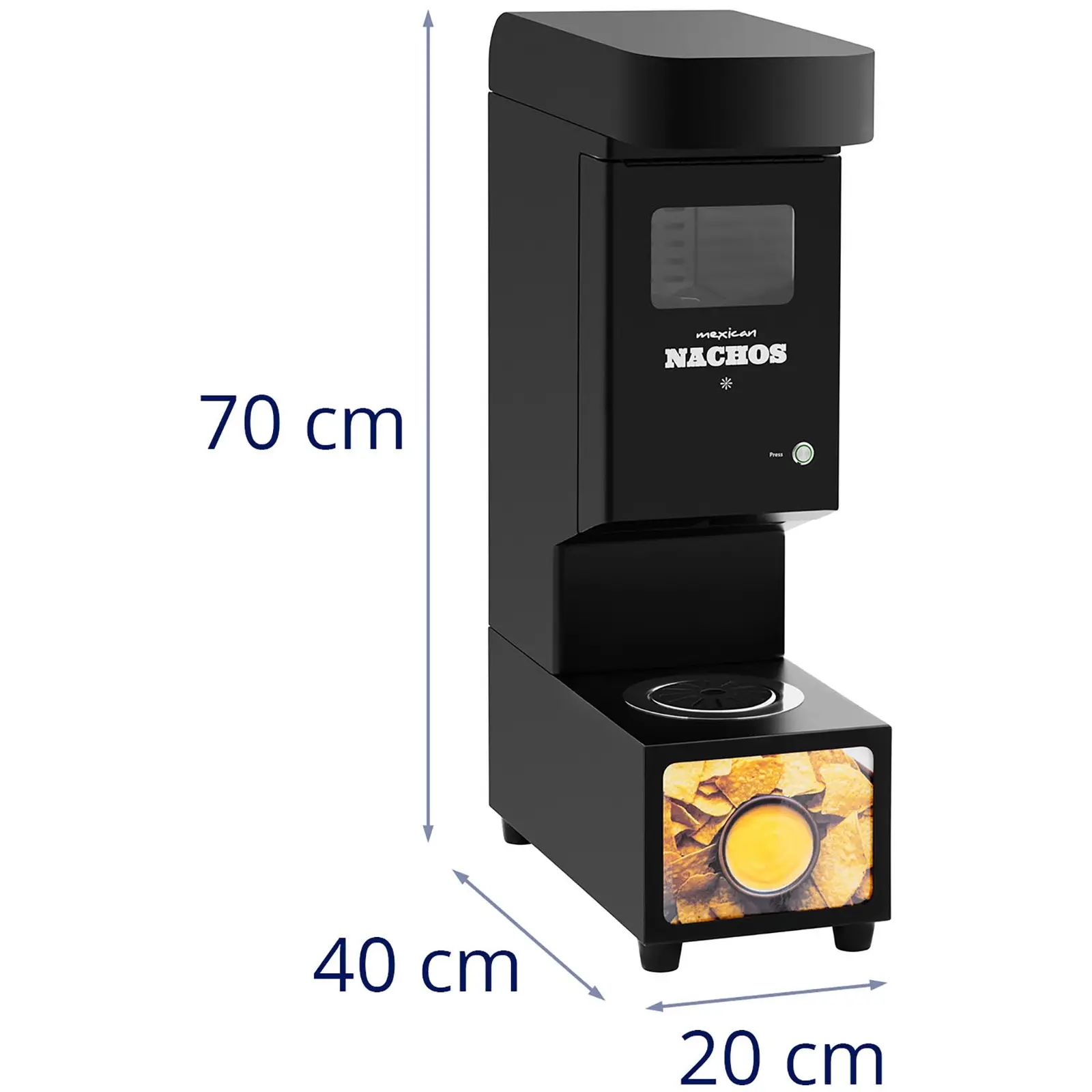 Dispenser salsa per nachos a formaggio - Design retrò - 4,8 l - 55 - 80 °C - Nero - Royal Catering