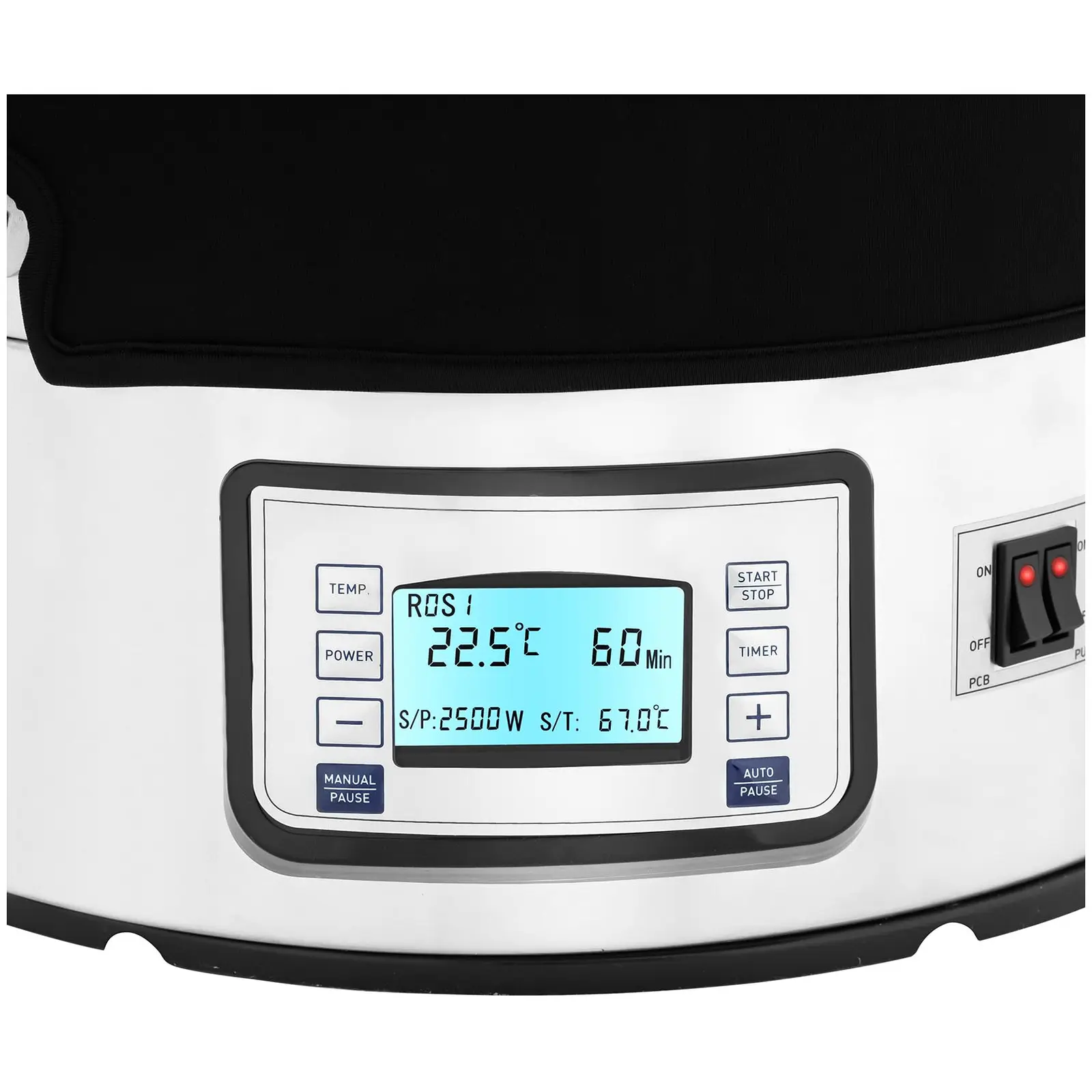 Cuve de brassage avec isolation - 40 L - 2500 W - 10 - 100 °C - Acier inoxydable - Écran LCD - Minuterie (Minuterie: Oui)