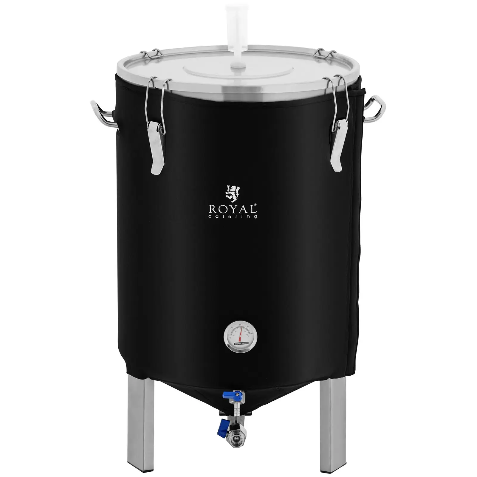 Fermentační nádoba - 60 l - 0–40 °C - ušlechtilá ocel - s izolačním pláštěm (Vypouštěcí vzduchový ventil: Ano)