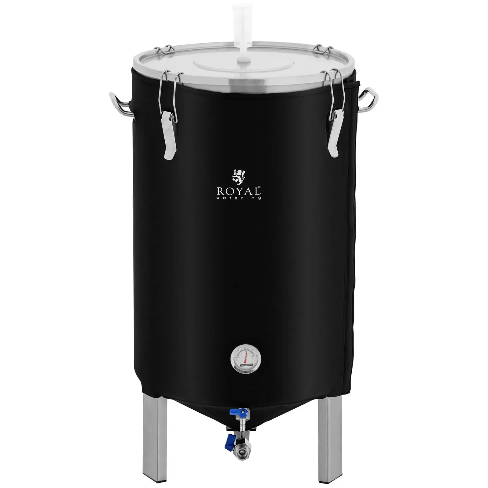 Fermentační nádoba - 70 l - 0–40 °C - ušlechtilá ocel - s izolačním pláštěm (Vypouštěcí vzduchový ventil: Ano)