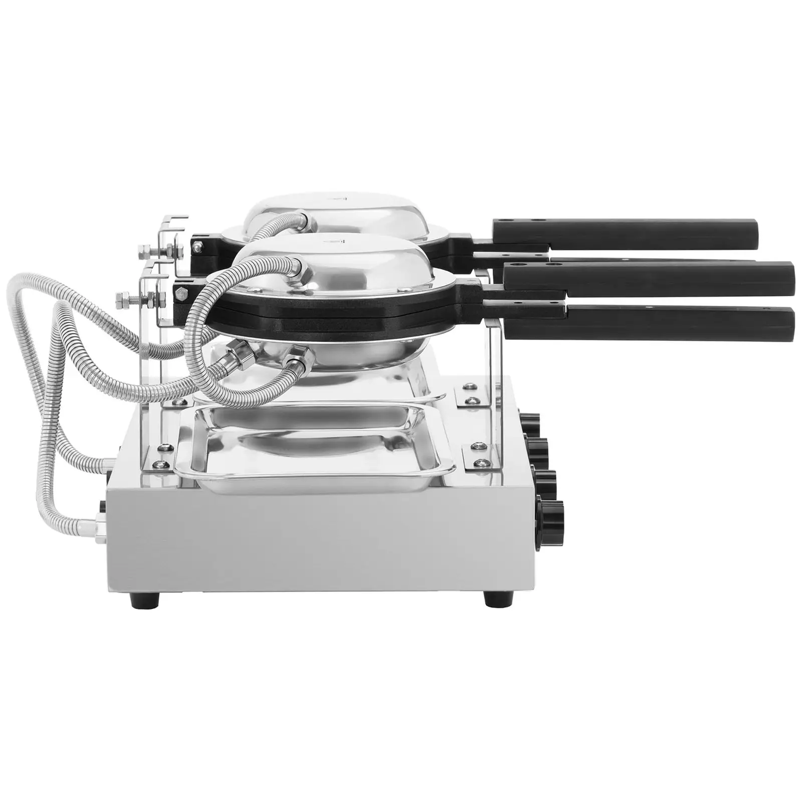 Bublinkový vaflovač - 2 x 1 400 W - 50–250 °C - časovač 0–5 min - Royal Catering (Zvukový signál: Ano)