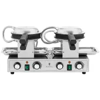 Gaufrier professionnel - 2 x 1400 W - 50 - 250 °C - Minuterie : 0 - 5 min - Royal Catering