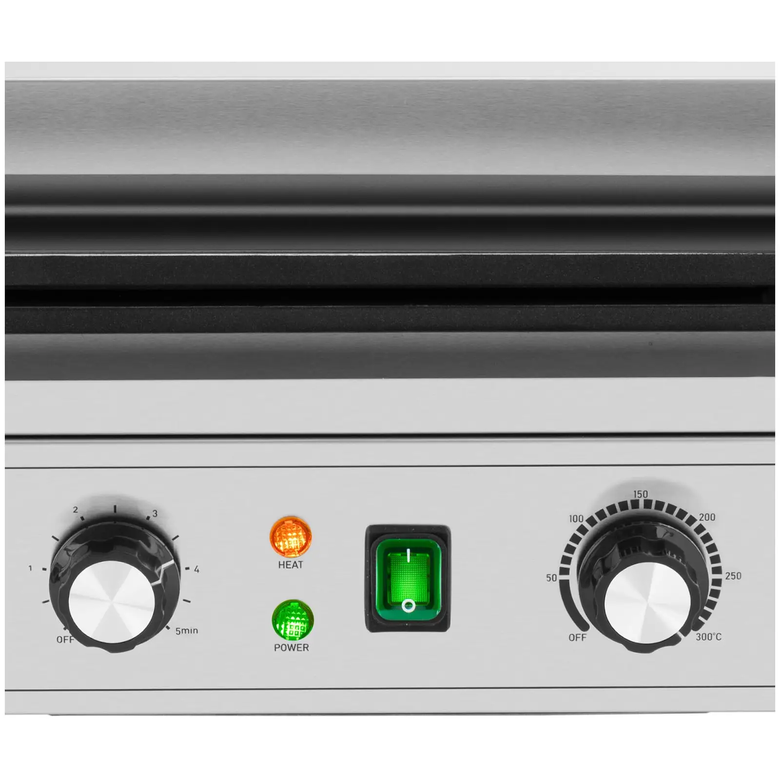 Appareil à gaufre - 3 Gaufres belges - 1500 W - 50 - 300 °C - minuterie 0 - 5 min - Royal Catering (Minuterie: Oui)