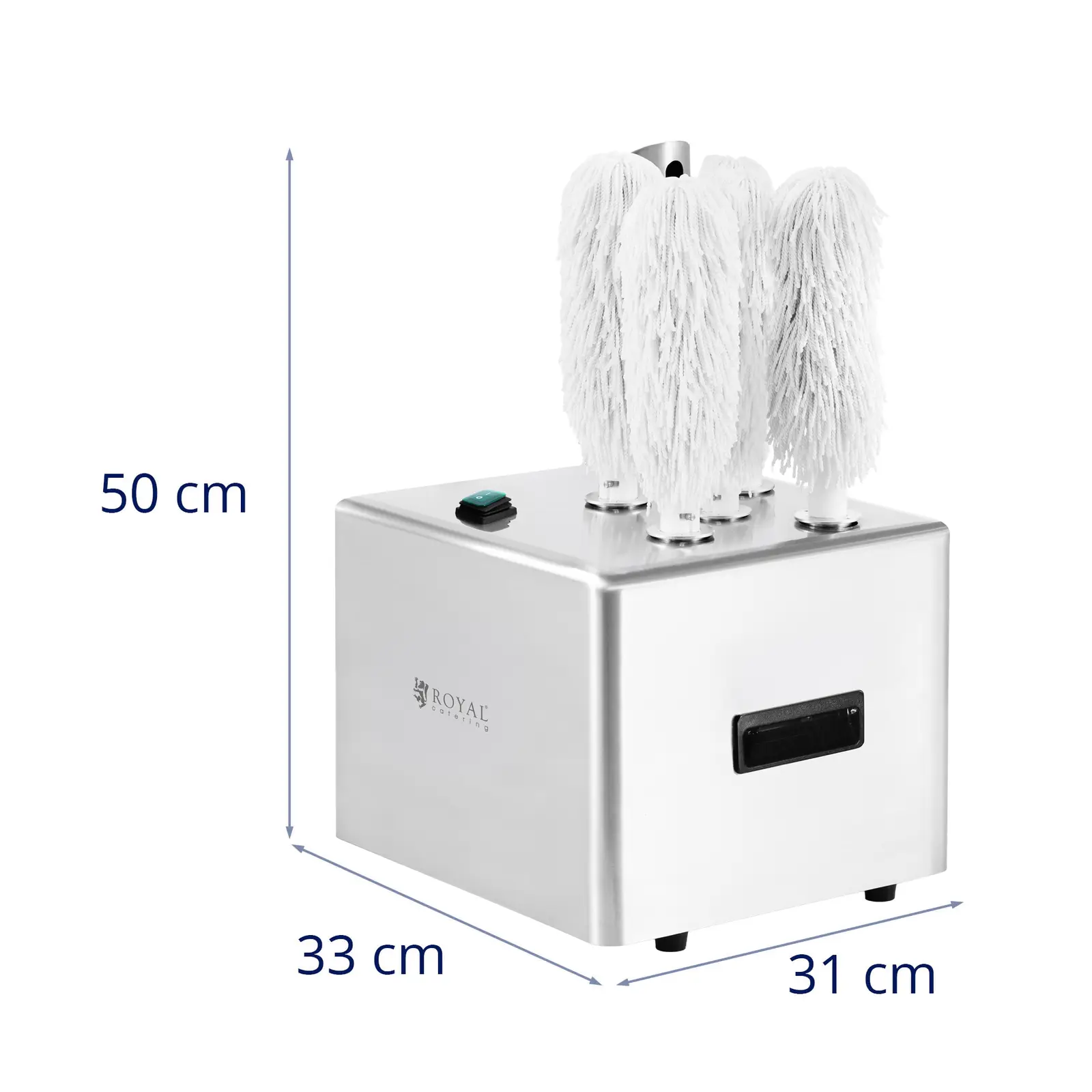 Glaspolijstmachine - 5 Polijstkoppen - 1320 W - 330 glazen/h - Royal Catering (Spanning [V]: 230)