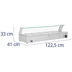 Bain Marie - 6 x GN 1/3 - Royal Catering