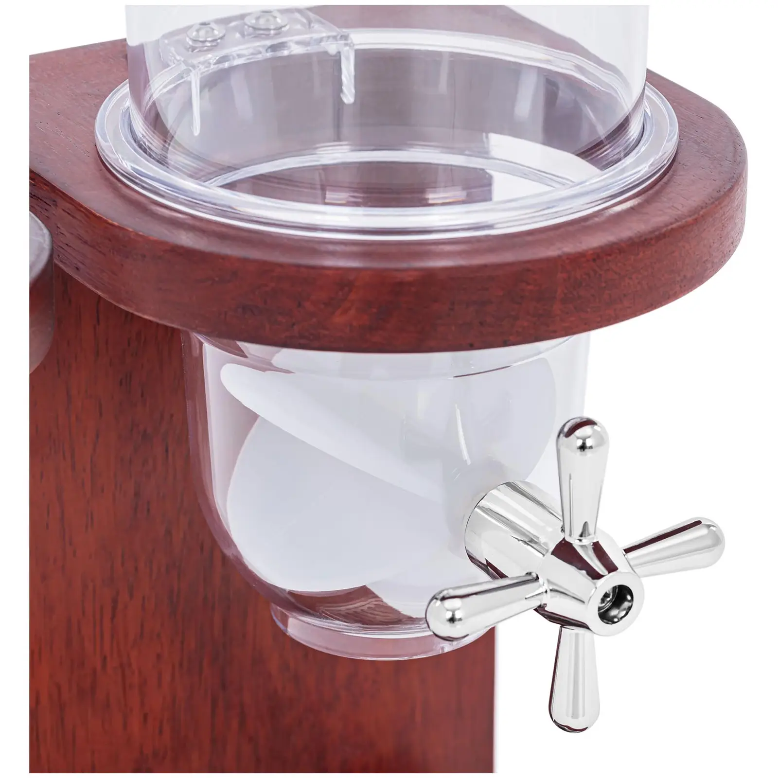 Dispensador de cereales - 3,5 L - acero inoxidable / plástico / madera de haya - Royal Catering