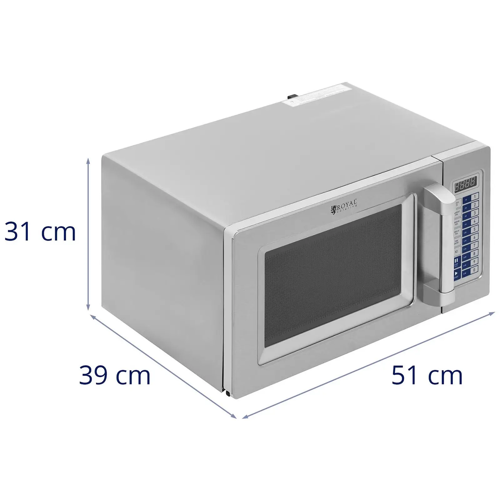 Four micro onde - 1550 W - 25 L - Royal Catering (Matériau(x): Acier inoxydable)