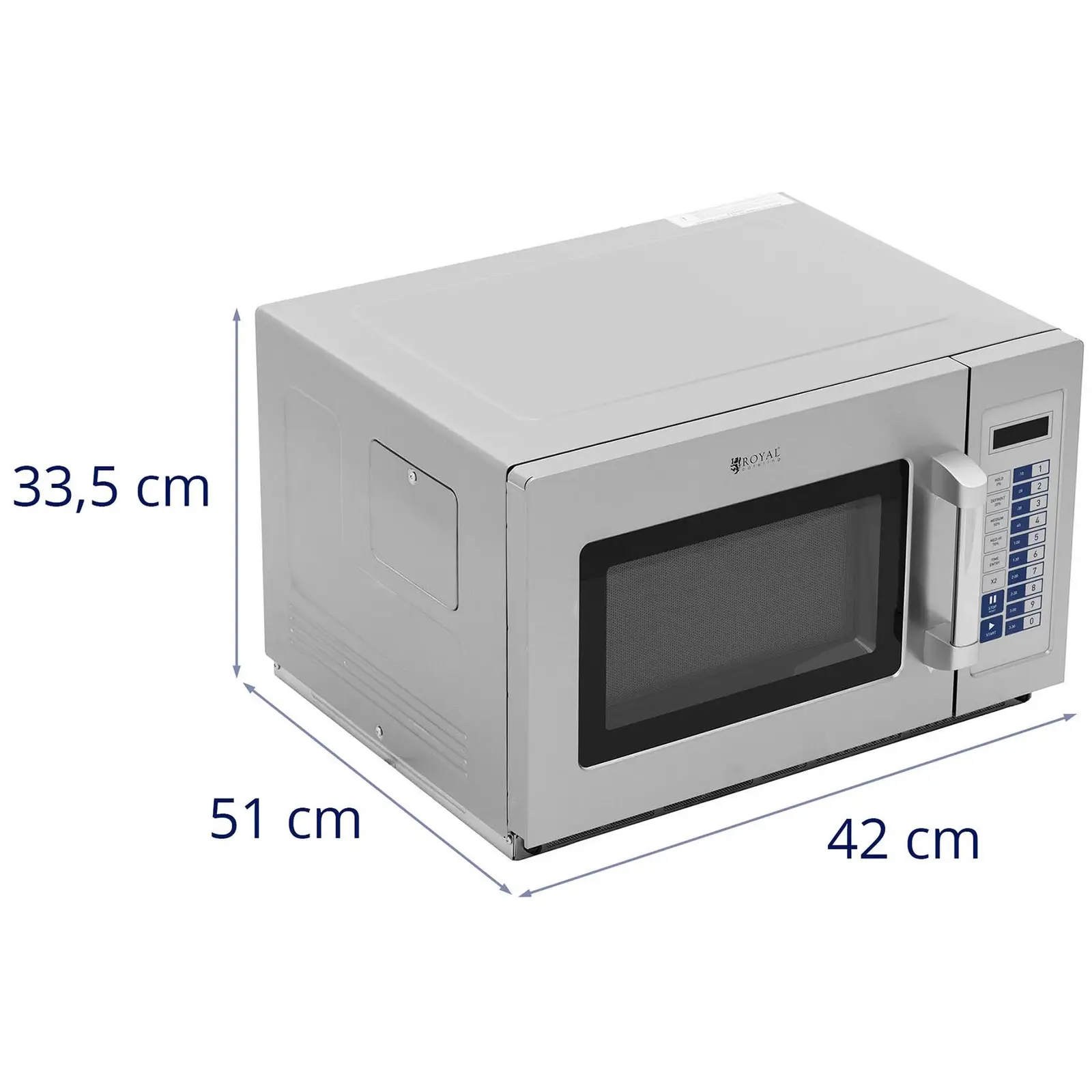 Mikrovlnná trouba - 3 200 W - 34 l - Royal Catering (Materiál: Ušlechtilá ocel)