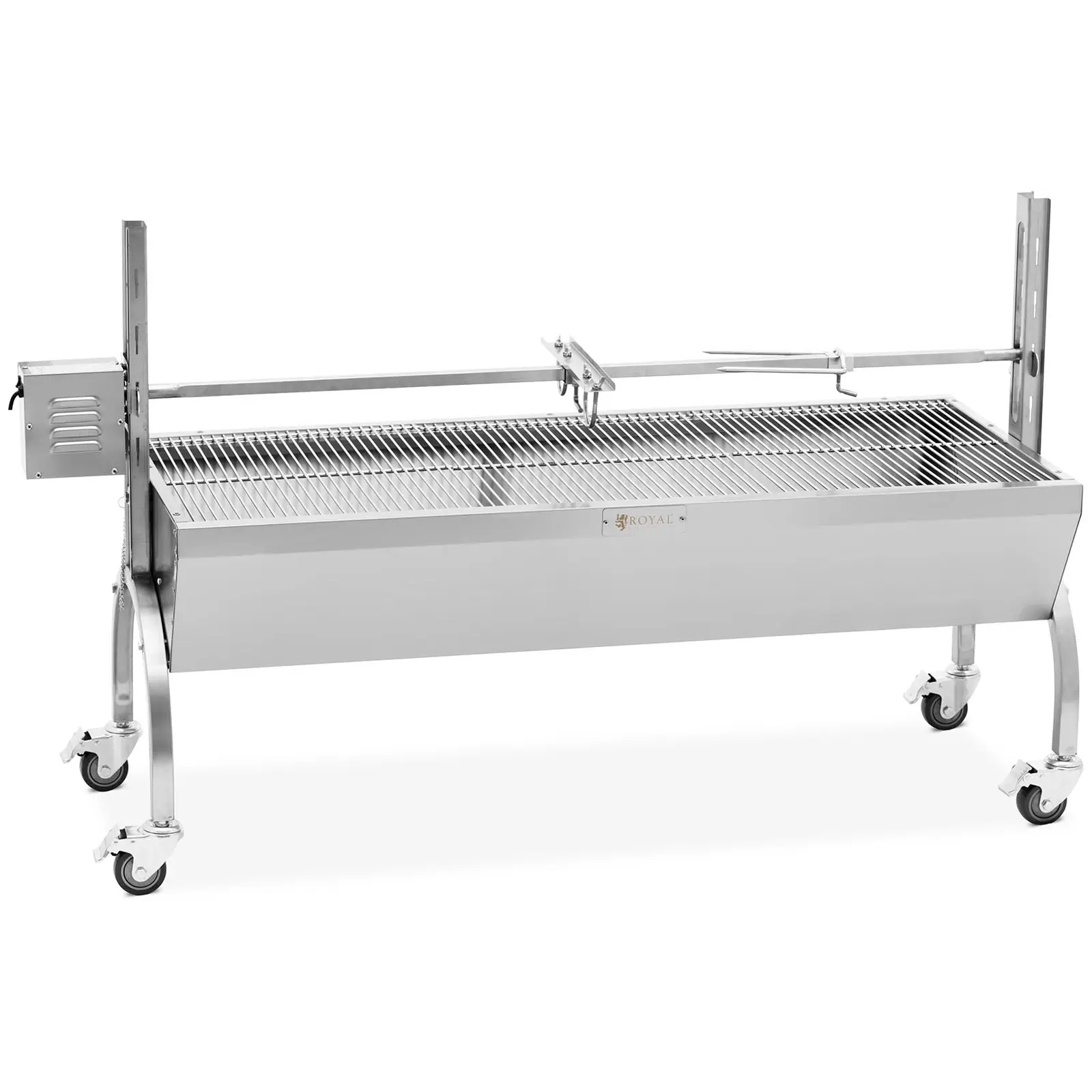 Factory second Roasting Spit - with motor - 40 kg - stainless steel - grill spit length: 137 cm