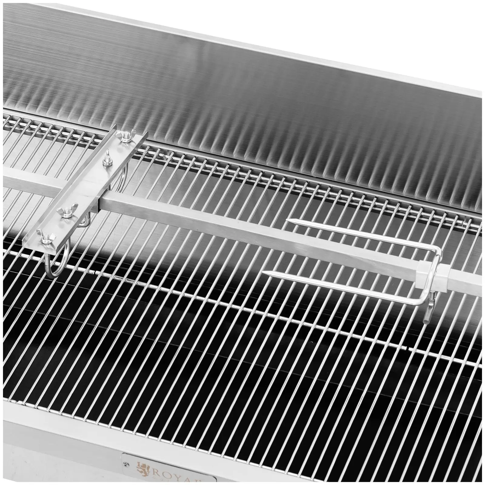 Roasting Spit - with motor - 40 kg - stainless steel - grill spit length: 137137 cm Wind protection