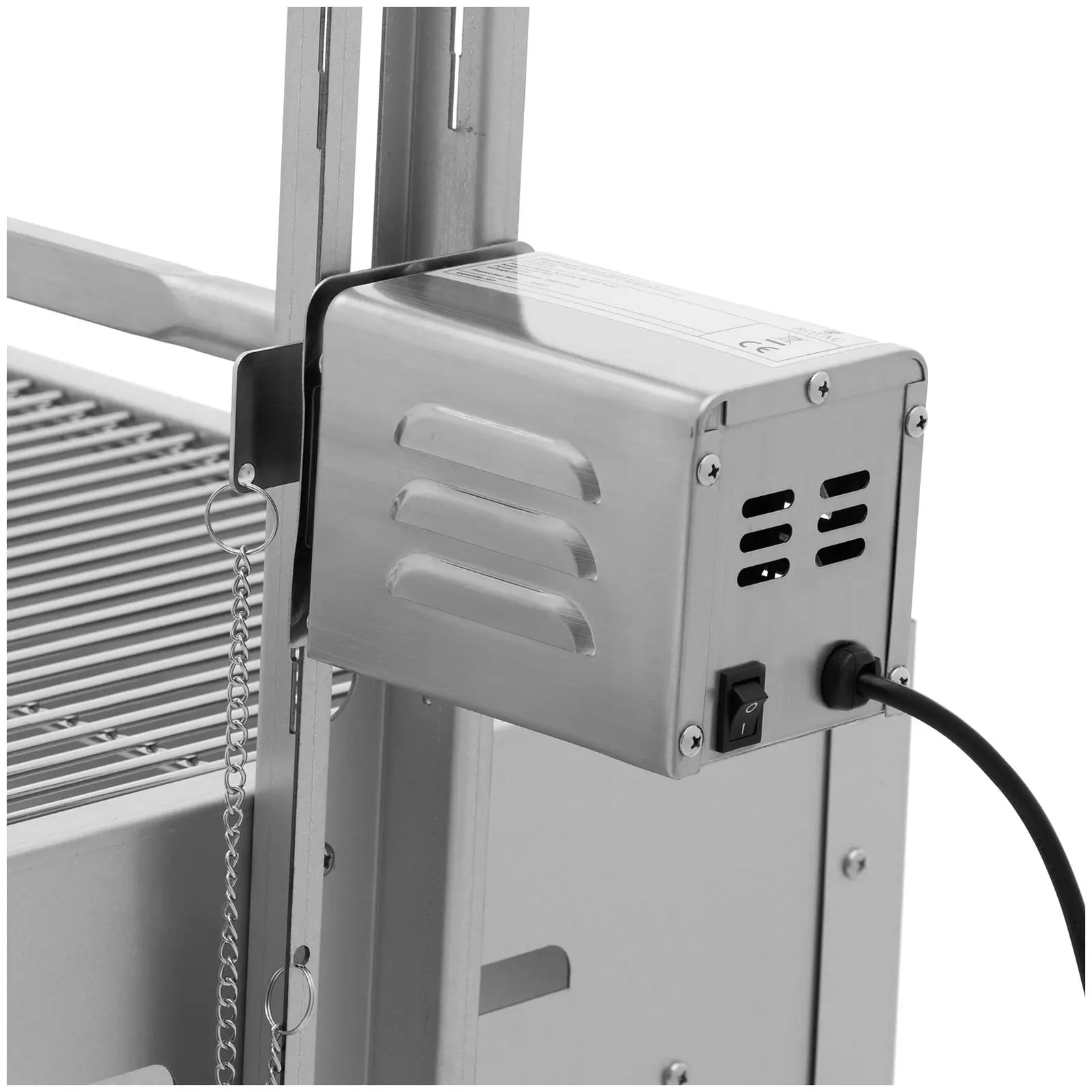 Barbecue tourne broche - motorisé - 40 kg - Longueur de la broche : 127 cm - Inox (Charge max.: 40 kg)