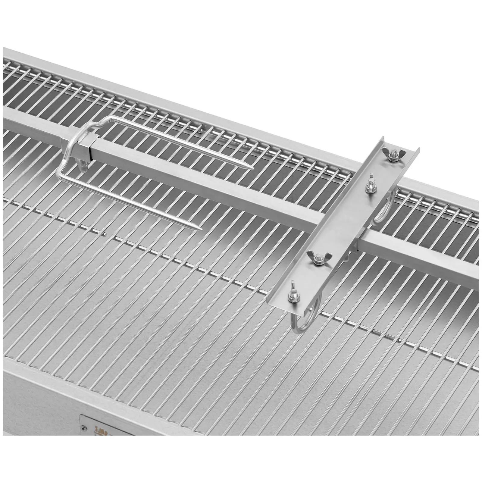 Barbecue tourne broche - motorisé - 40 kg - Longueur de la broche : 127 cm - Inox (Couleur(s): Argenté)