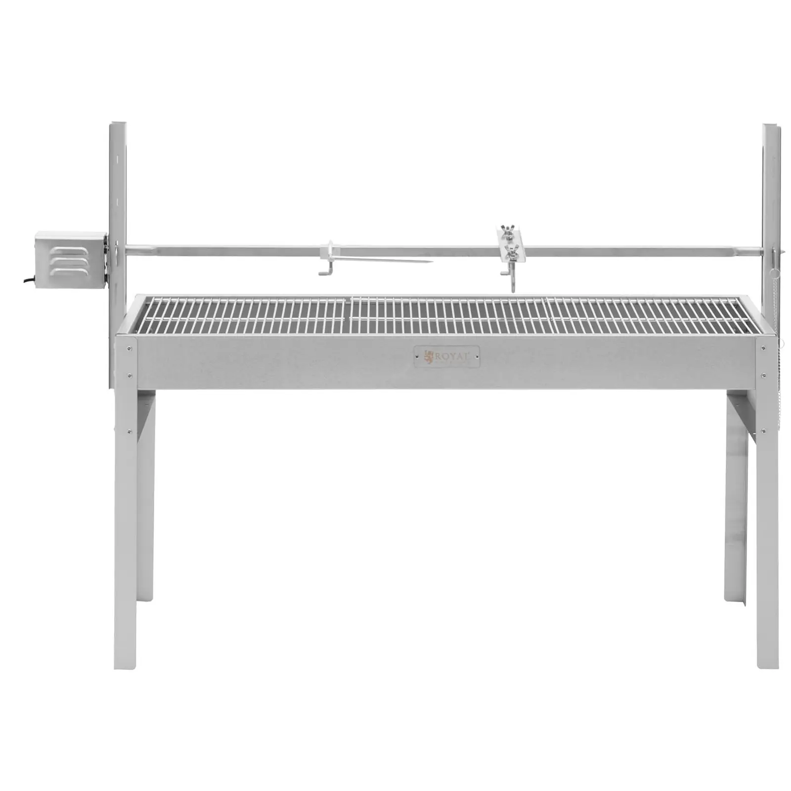 Spanferkelgrill - mit Motor - 40 kg - Länge Grillspieß: 127 cm - Edelstahl